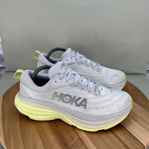 Hoka One One Shoes - Hoka One One Womens Bondi 8 Nimbus Cloud Lunar Rock Running Shoes Size 10 B